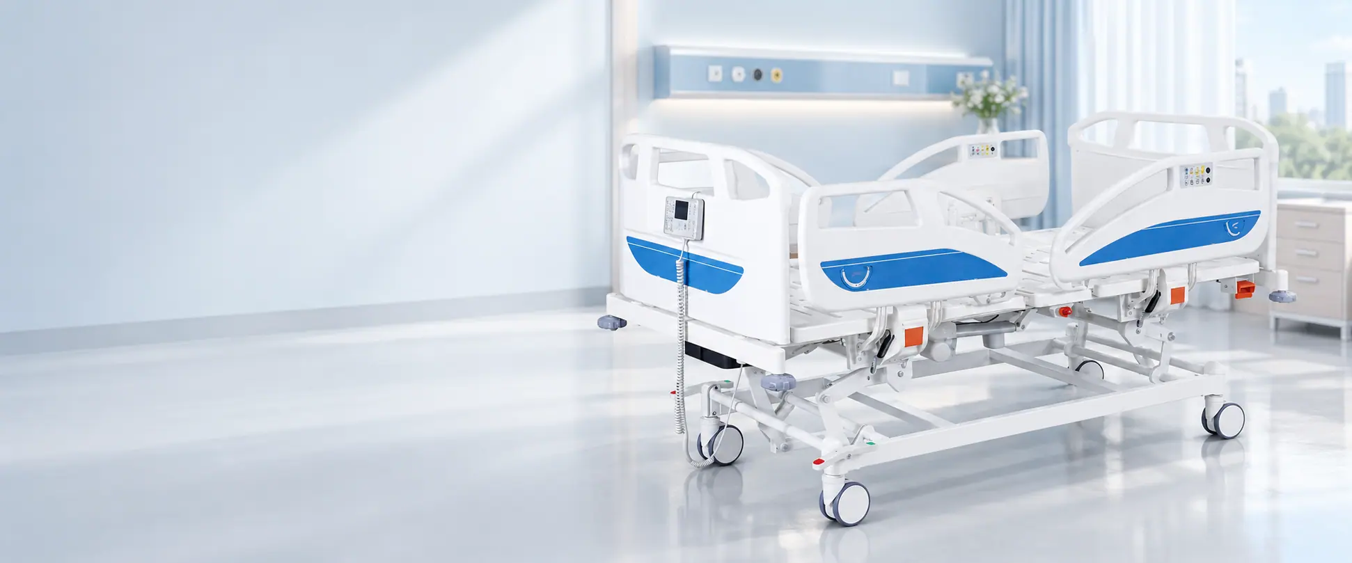 Keling electric hospital bed in a hospital ward