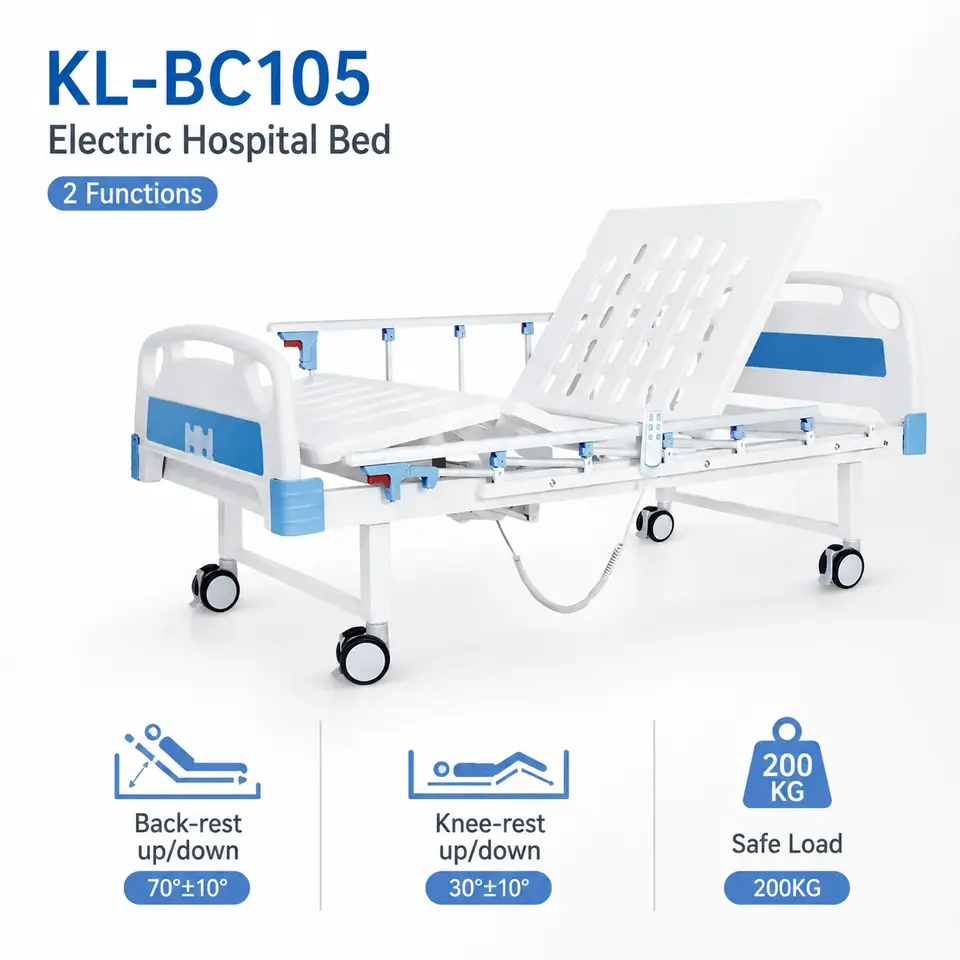 Keling KL-BC105 electric hospital bed in a ward setting