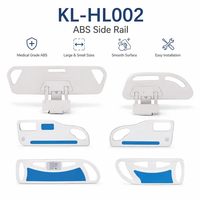 Keling KL-HL002 catalogue showing ABS side rail designs.