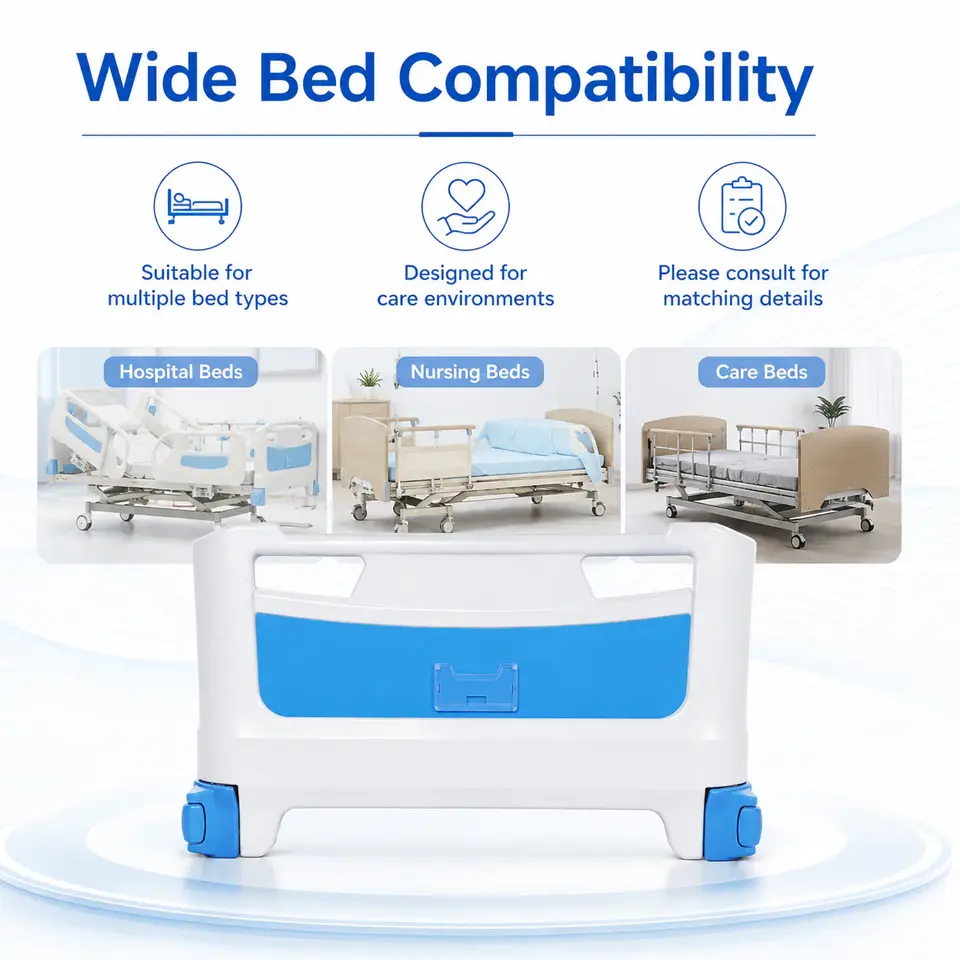 KL-HL004 panoramic headboard on hospital bed in patient room setting