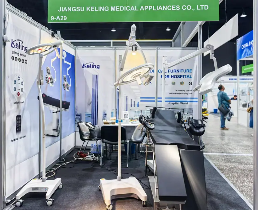 Keling Medical stand at the KIHE healthcare exhibition in Almaty, Kazakhstan